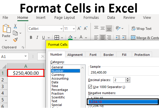 Format cells in excel